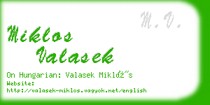 miklos valasek business card